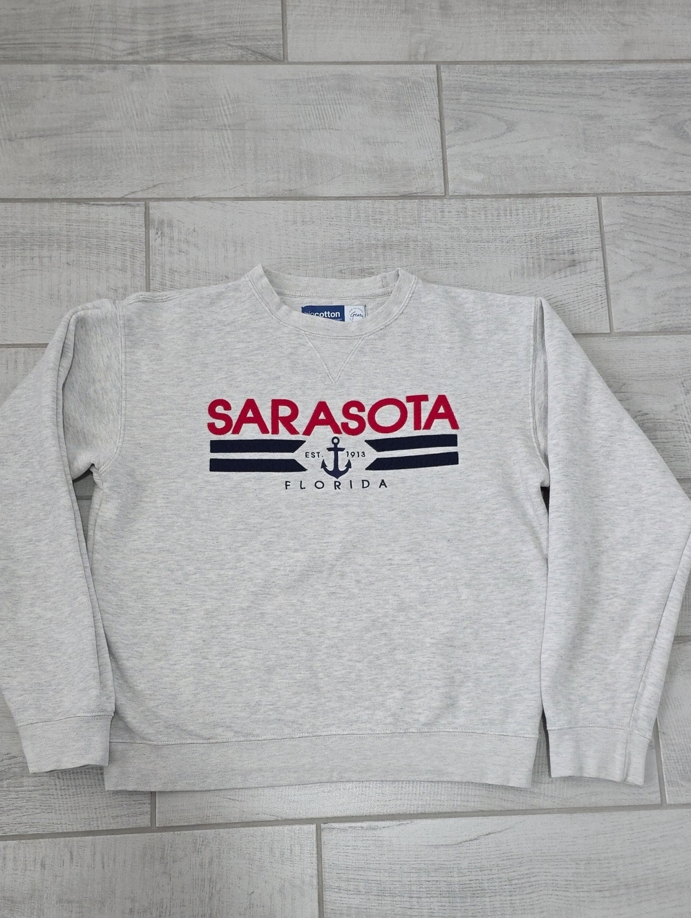 Vintage Sarasota Florida Crewneck Sweatshirt Big Cotton Women's Size Small